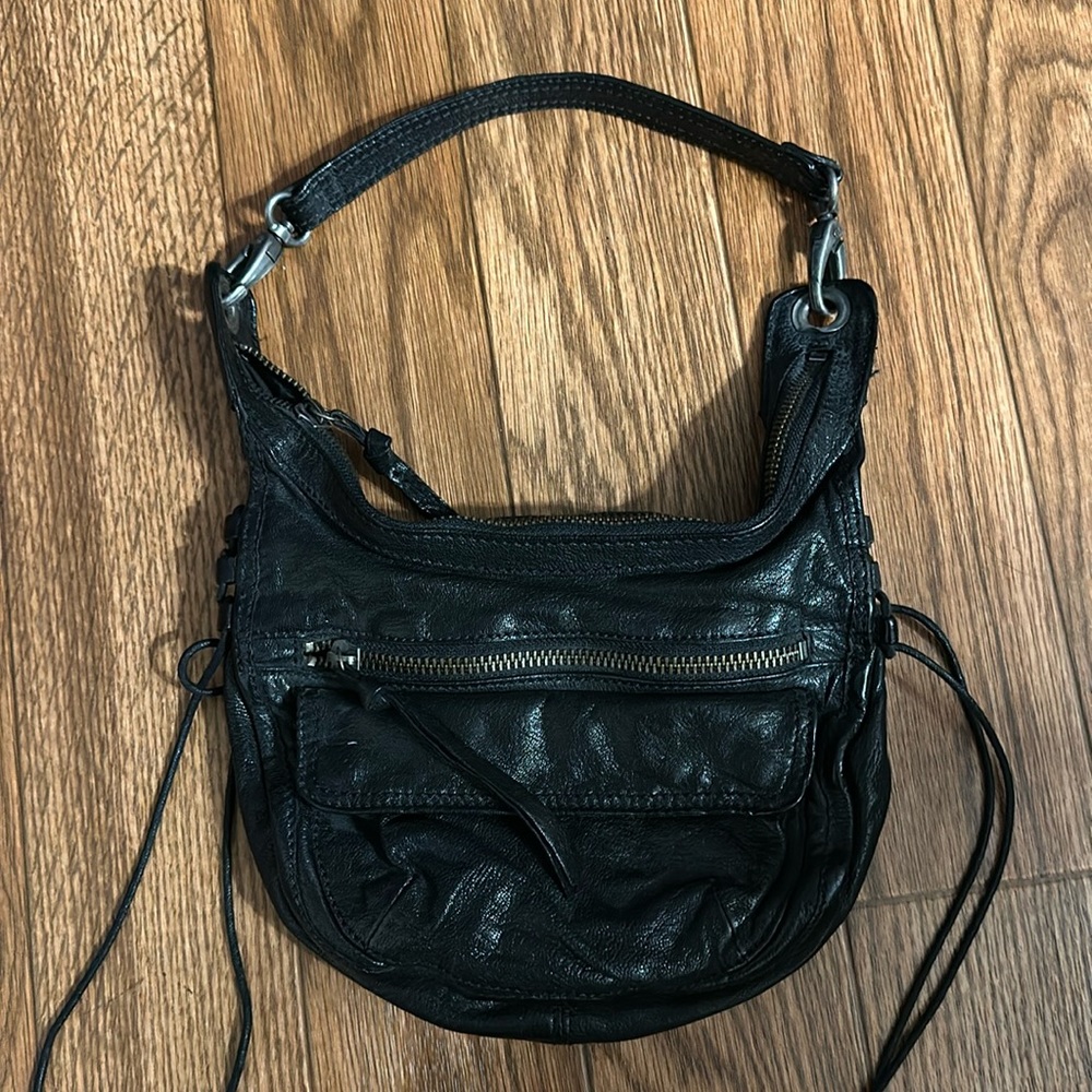 All Saints Black Leather Bag